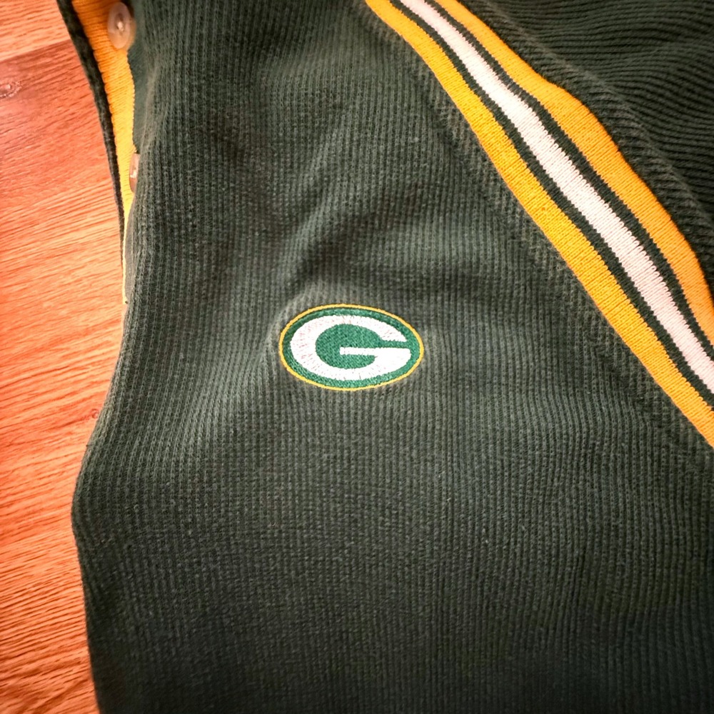 Vintage Green Bay Packers Cadre‎ Athletic Polo Shirt L Green Gold Cotton Retro - Picture 5 of 5